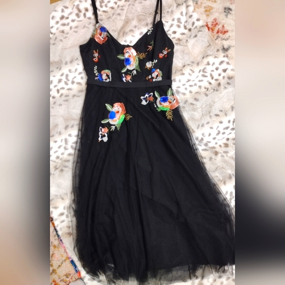 ASOS Little Mistress Black Tulle Dress - Picture 3 of 8